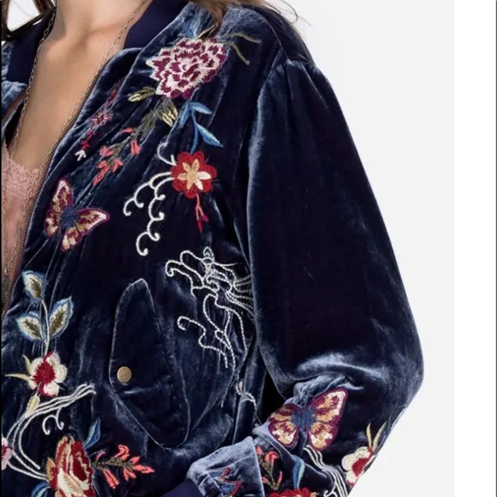 Johnny Was dreamer velvet bomber jacket - Picture 6 of 6